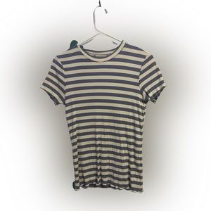 Blue and white striped shirt